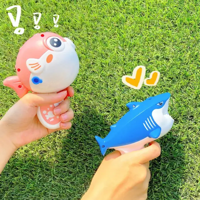 Cartoon animal cute bear shark pink puffer fish Water Guns Blasters Soakers For Summer Play Water Pool Kids Boys baby bath toys 2