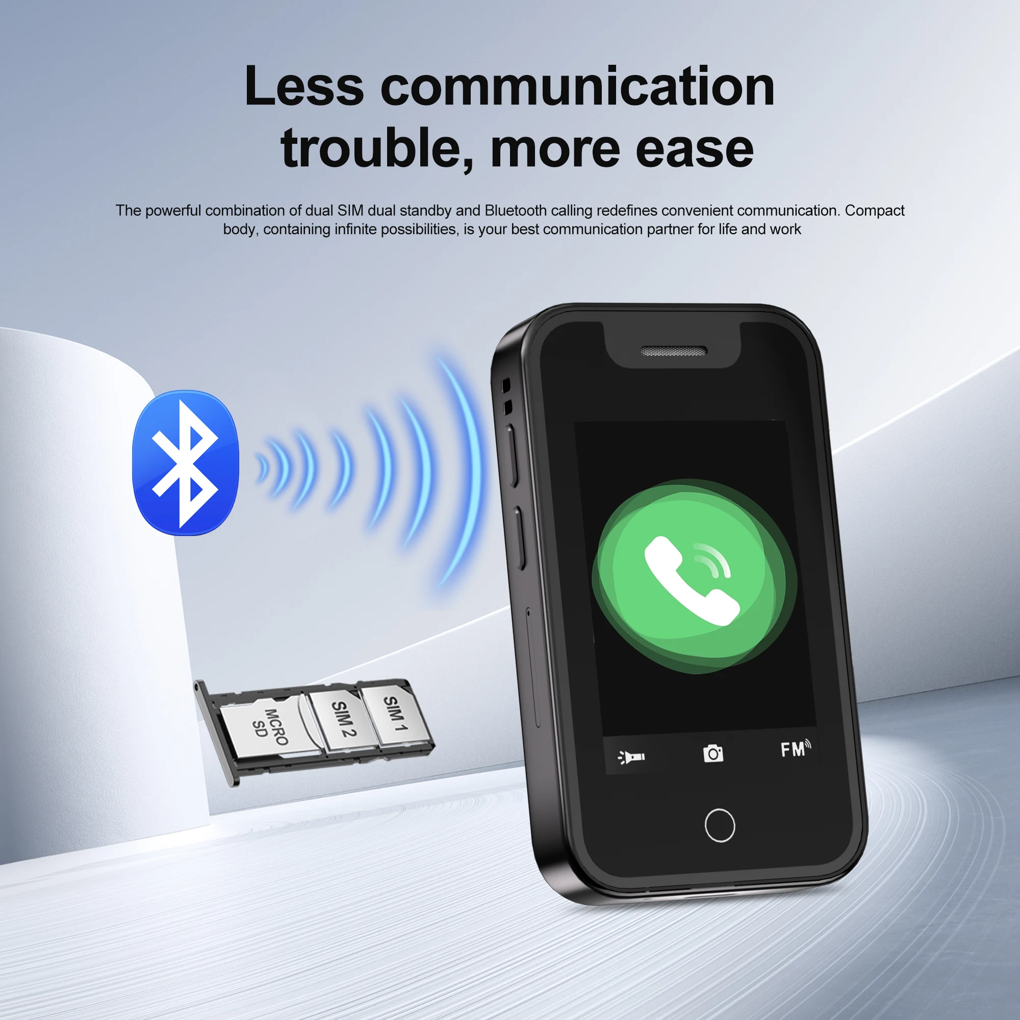 SERVO BM16 PRO Mini Touch Screen Mobile Phone Dual SIM Standby Magic Voice Bluetooth Dial FM Radio 2G GSM 2.4" Feature Cellphone