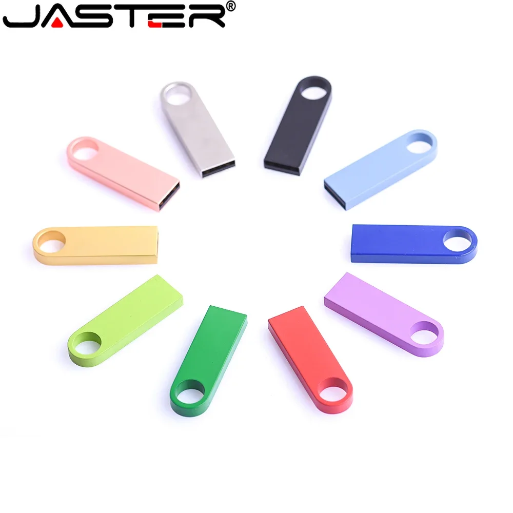 

JASTER metal free Custom logo memoria usb flash drive 32GB pendrive 128GB 64GB waterproof pen drive 16GB 8GB 2.0 usb stick key