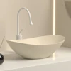 Modern Oval Ceramic Vanity Sink, 16.3"X9.8" - Elegant Bathroom Washbasin With Drainage Accessories (Faucet Not Included) 5