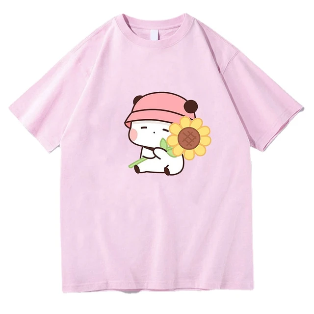 Cute Kawaii Y2K Chibi Yellow Sunflower White Shirt