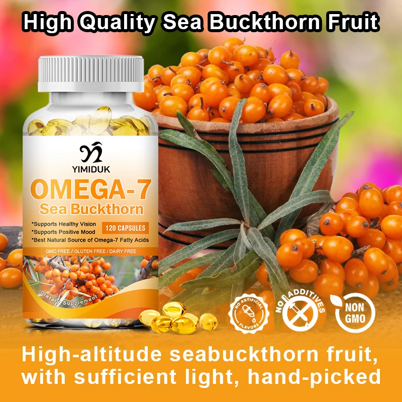 Sea buckthorn oil blend complete omega-7 supports skin immunity digestive & liver health