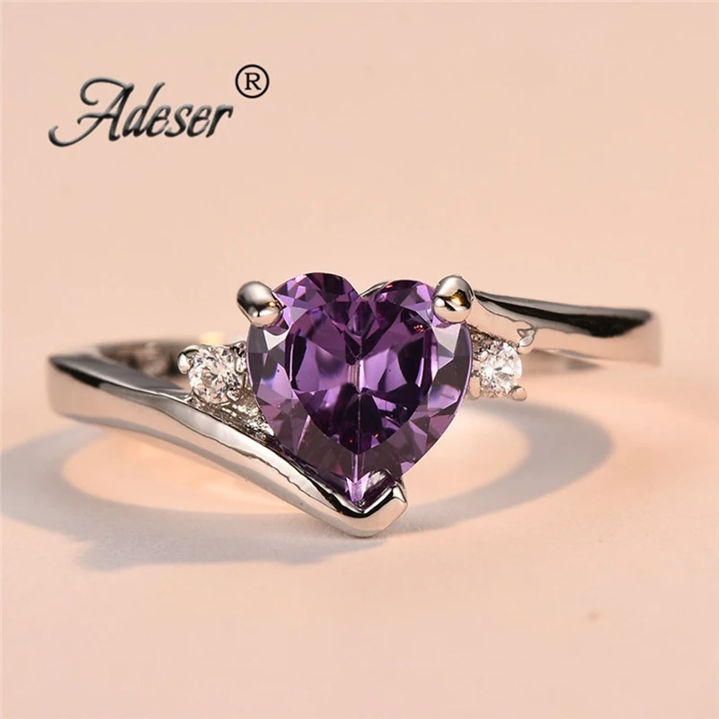 Heart-Shaped Stainless Steel Ring For Women Fashion Trend Zircon Finger Ring Female Engagement Jewelry stainless steel ring,engagement ring