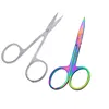 1 Pcs Professional Stainles Nails Eyebrow Nose Eyelash Cuticle Trimmer Epilator Scissor Manicure Tool Curved Pedicure Scissors 1