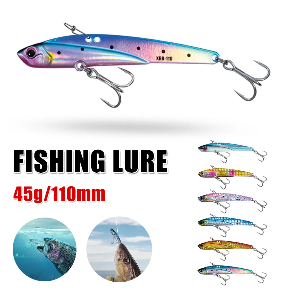

New 11cm/45g 3D Eyes Sinking VIB Fishing Bait Trout Bass Lure Saltwater Swimbait Metal Jig Wobbler Fishing Pesca Metal Vib Lure