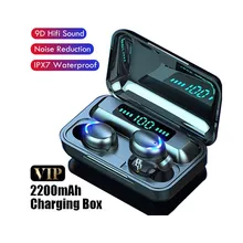  TWS Bluetooth Earphones 2200mAh Charging Box Wireless Headphone Fone Stereo Wireless Headset with Mic Sports Waterproof Earbuds 