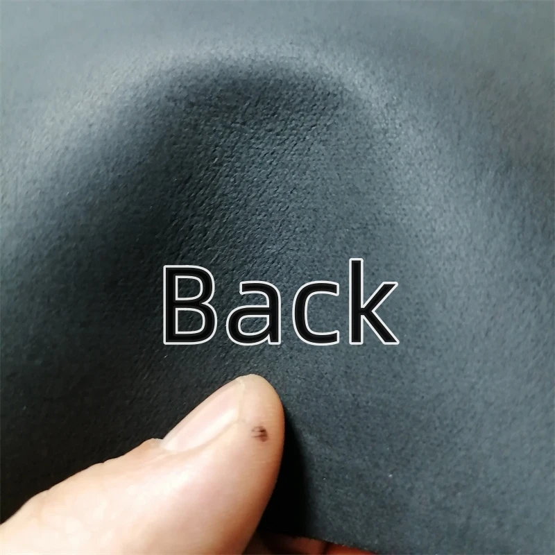 Luxurious 0.8mm Black Sheepskin Leather Fabric - Premium Handmade Material