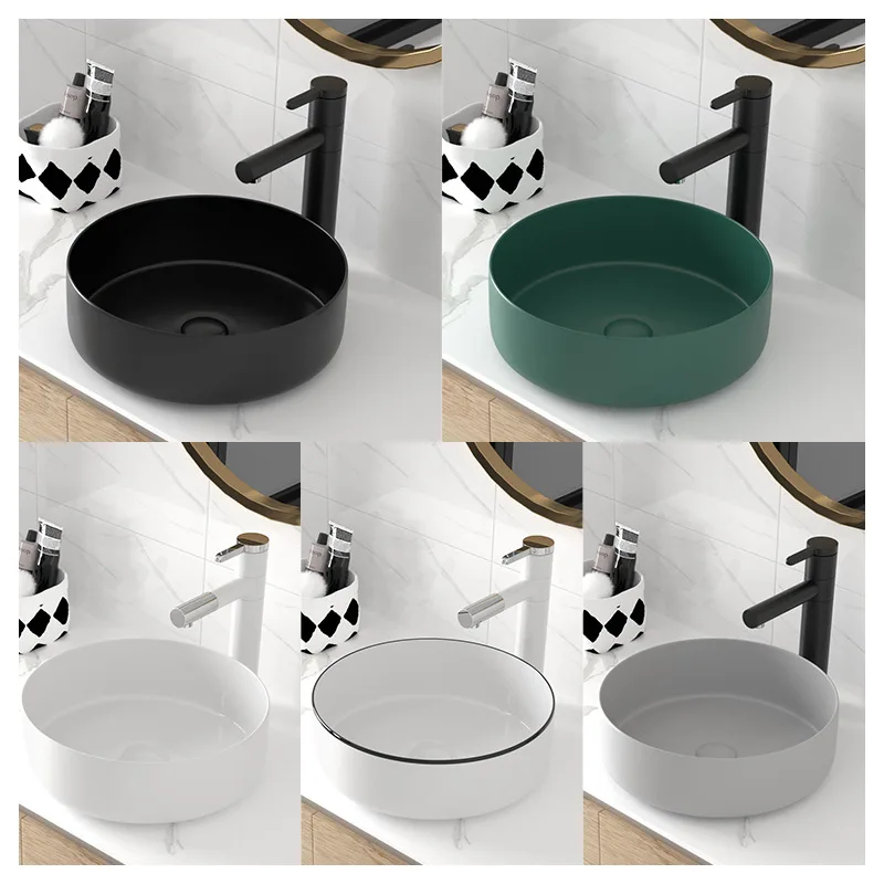 

Small ceramic washbasin for household balconies