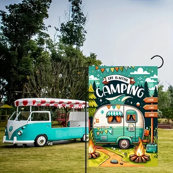 Camping Enthusiast Garden Flag 5