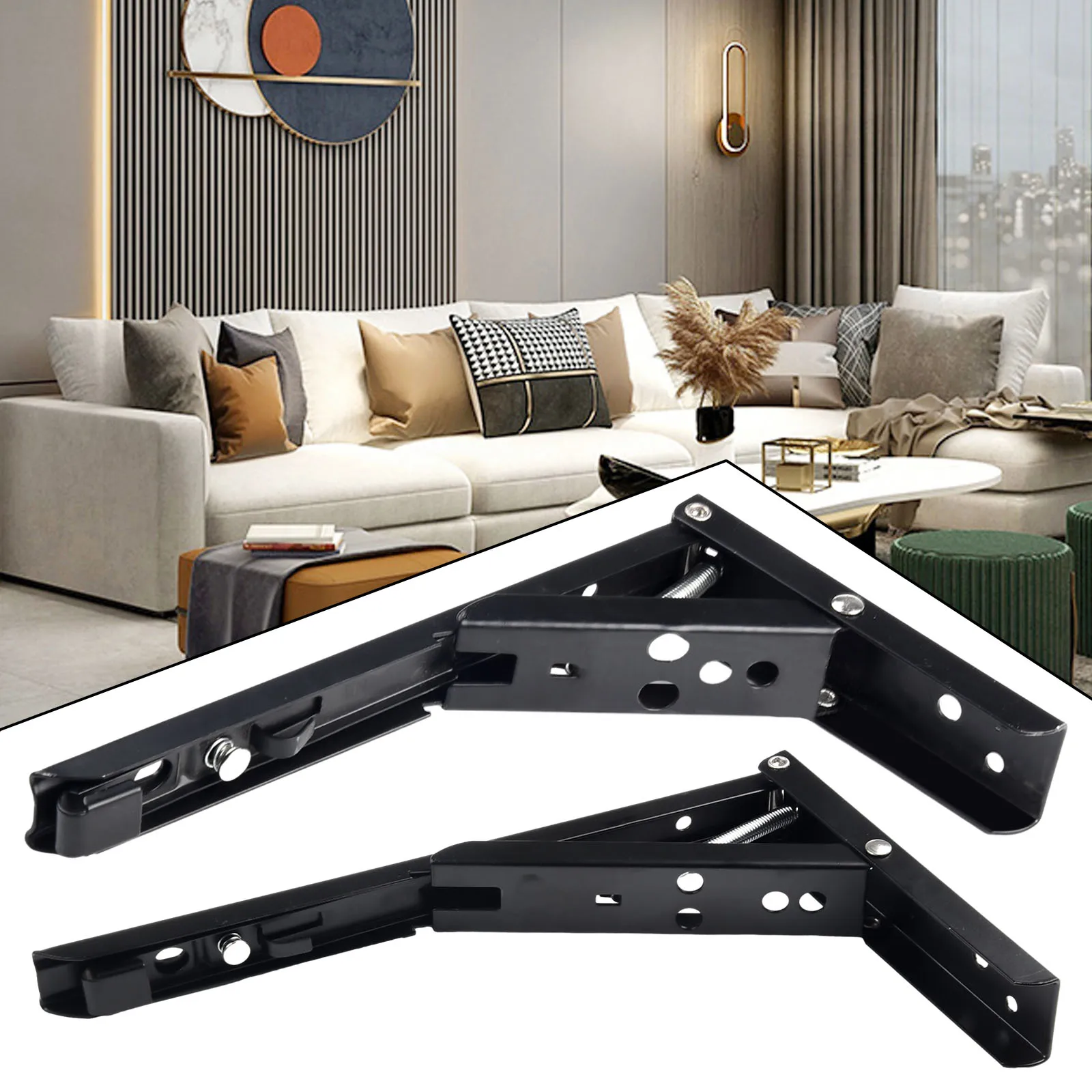 Adjustable Shelf Triangle Bracket Wall Mounted Folding Angle Bracket ...