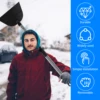 1.2/1.6m Multifunctional Flat Snow Shovel Steel Adjustable Ice Scraper Shovel Garden Weeding Scraper Sidewalk Flat Spade Tools 6