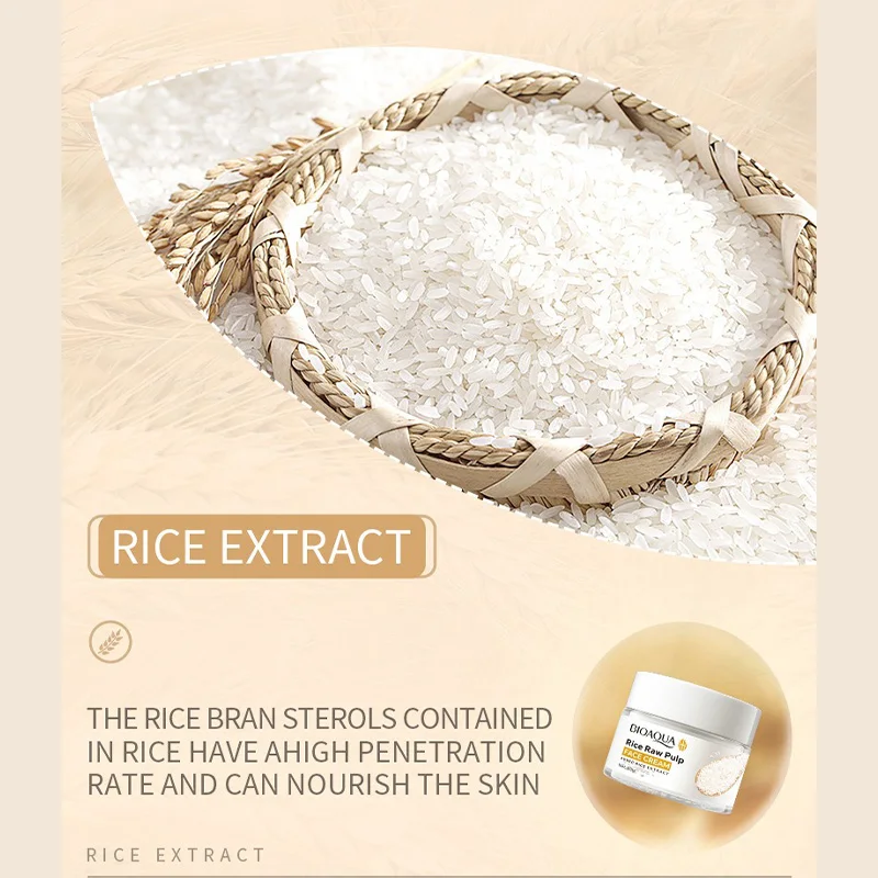 BIOAOUA Rice Puree Series Reduces Wrinkles Softens The Skin Enhances Skin Texture Moisturizes Nourishes The Skin Cleanses Face 6