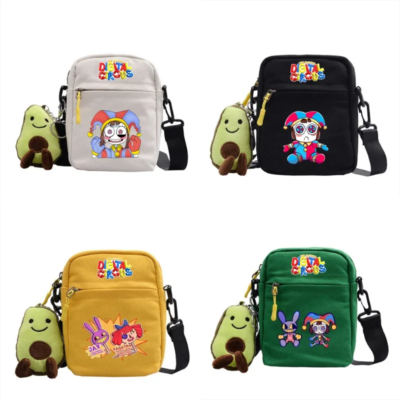 The Amazing Digital Circus Shoulder Bags Cartoon Cute Print Pattern Messenger Bag Canvas Crossbody Small Square Bag Phone Bags