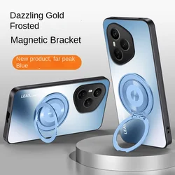 Premium Hard Matte Protective Case with 360° Rotating Stand for Honor 400 Lite (Blue)