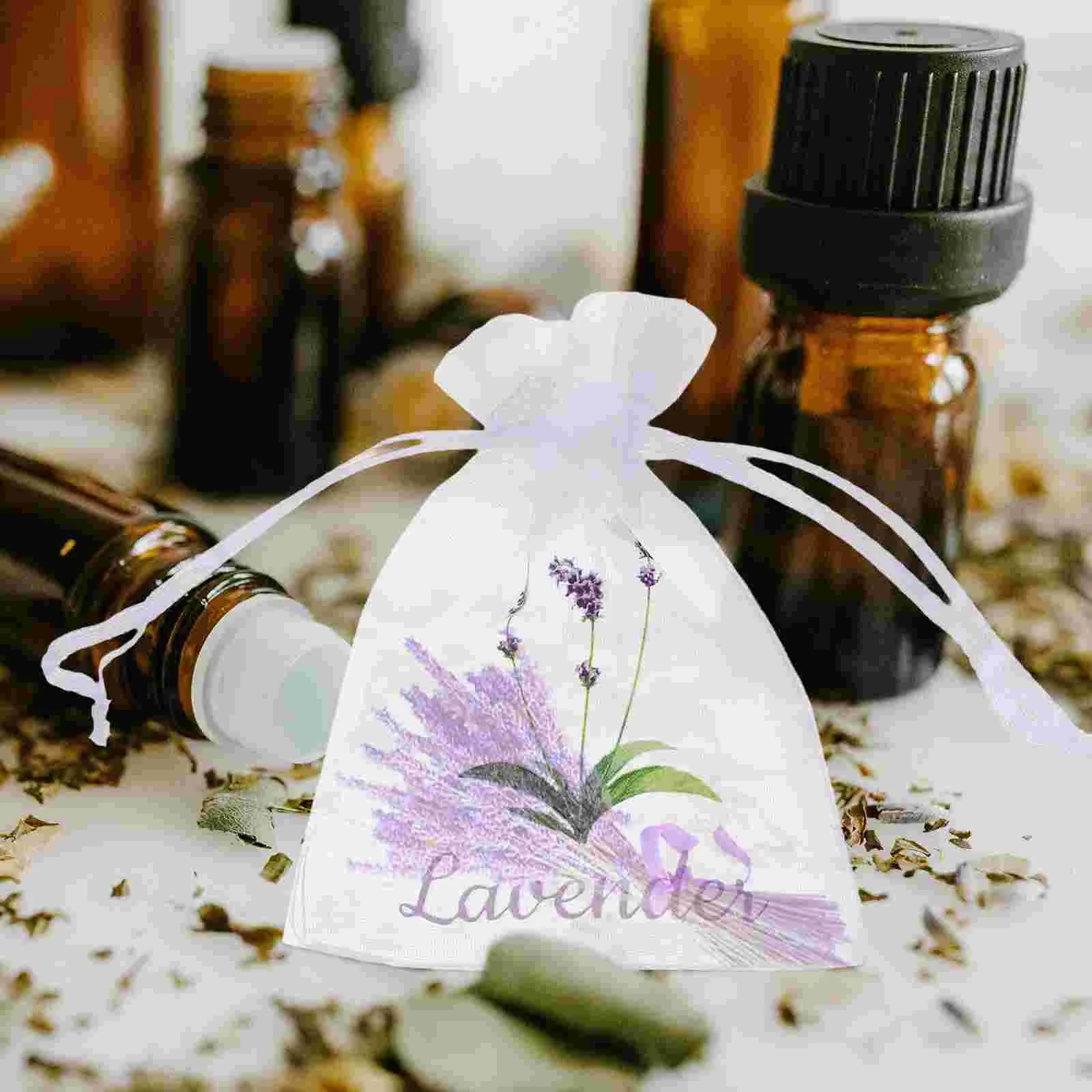 Lavender Bag Drawstring Spice Empty Sachets Dried Flower Storage Bags Herbs Pouches