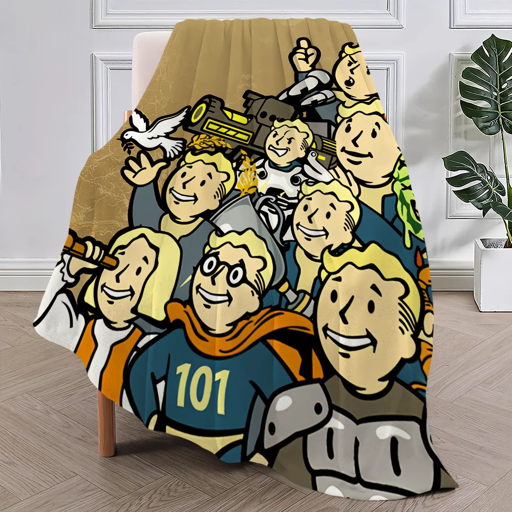 Game F-Fallout Cool Blanket Plush Nap Sofa rug for Living Room Warm Office Bedroom Birthday Home Travel Kid Gifts 2