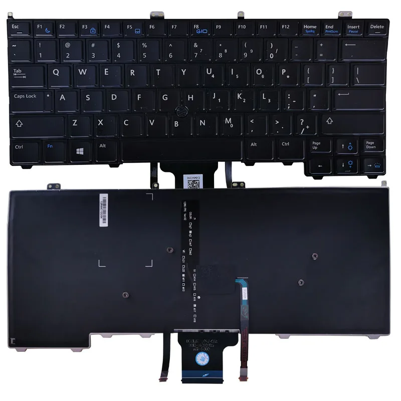 

Новая американская Клавиатура для ноутбука Dell Latitude E7440 E7240, черная американская клавиатура с подсветкой и мышью