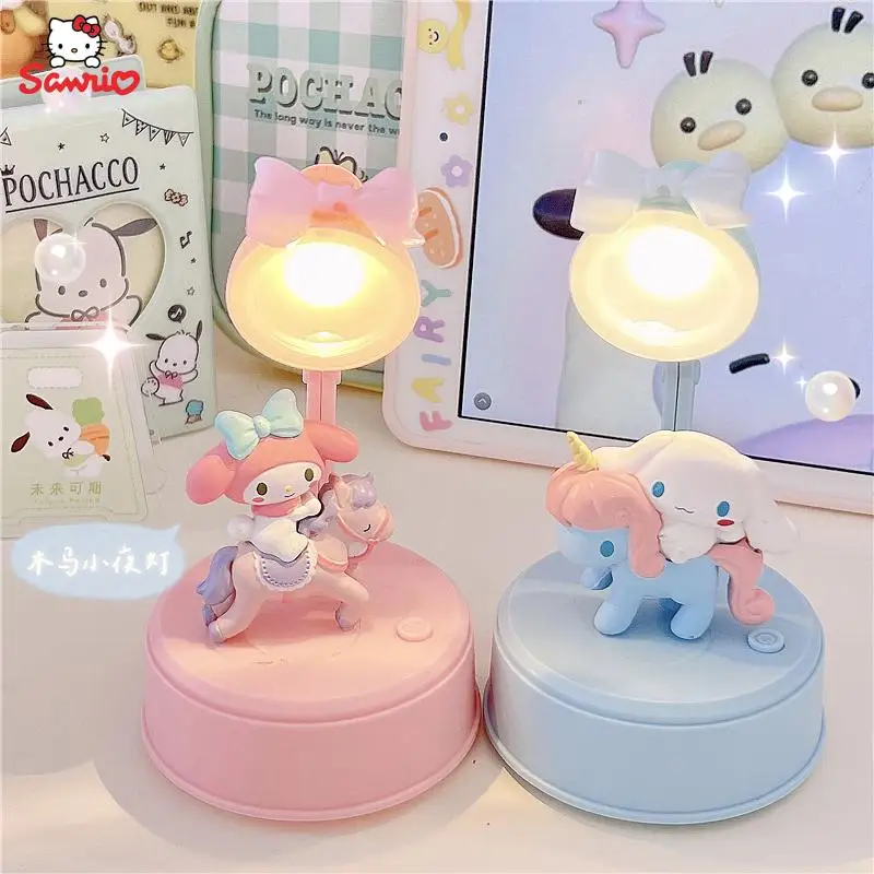 Kawaii Sanrios Accessories My Melody Cinnamoroll Cartoon Cute Desktop Nightlight Cute Princess Room Decoration Nightlight Gift