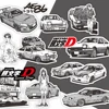 10/30/75PCS Initial D Anime Stickers Cartoon Kids DIY Funny Decals Gift DIY Suitcase Phone Skateboard Fridge Helmet Cool Toys 3