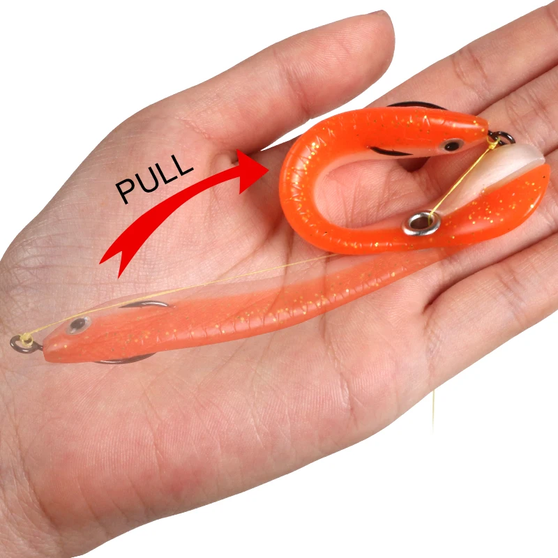 (h) - Obsessão 6g 10cm 1 pçs loach iscas bass pike truta suave isca de pesca saltando simulação isca biônico silicone cauda wobbler iscas