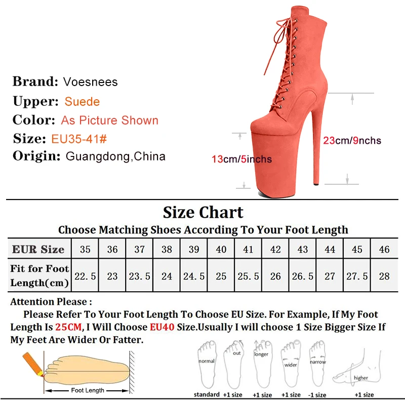 23cm/9Inchs Blue Platform Pole Dance Boots Striptease Shoes Ultrahigh Heel Suede Sexy Round Toe Women's High-heeled Ankle Boots