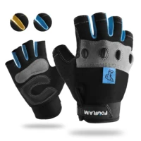 Fingerless Mechanic Gloves, Shock-Grip, Anti-Collision