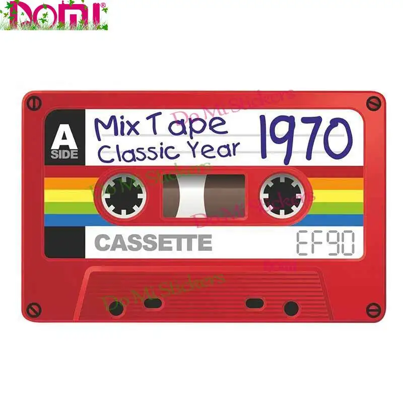 Retro E90 Cassette Tape Mix Tape 1970 Classic Hits Motif Vinile Esterno Per Tuning Laptop Trunk Car Sticker Wall Fridge Decal