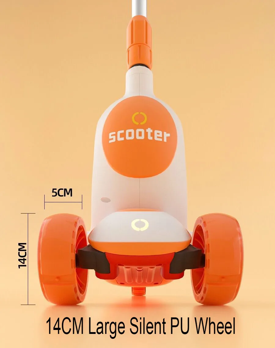 3 In 1 Children's scooter Scooter with Flash Wheels Kick Scooter for 1-8 Year Kids Adjustable Height Foldable Children