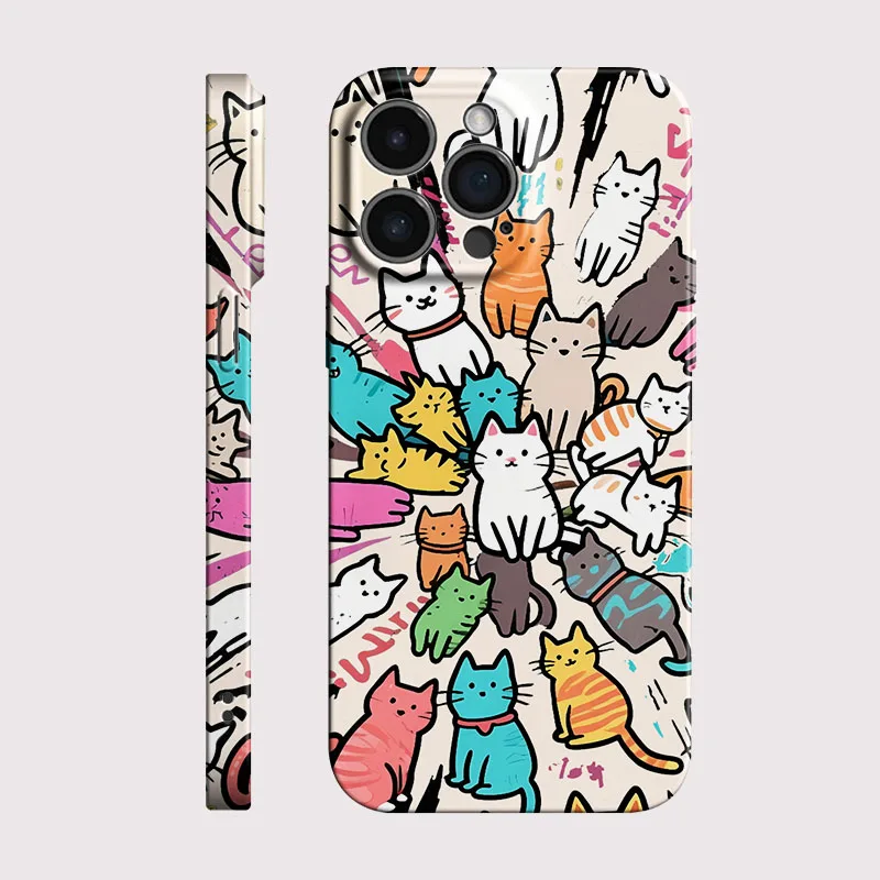 Charming Cat Design Phone Case