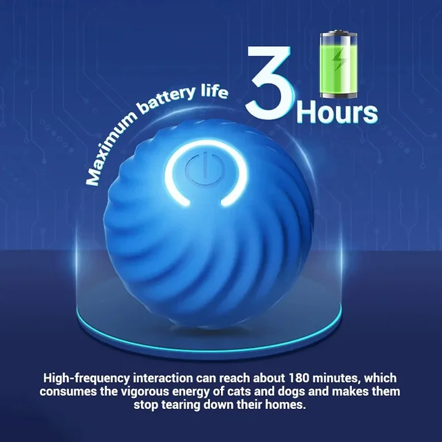 Dog Toy Ball Automatic Moving Bouncing Rolling Ball USB Smart puppy Interactive Dog Chew Toy Ball 4