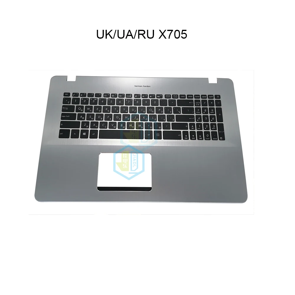 Capa do Teclado Russo para Asus Vivobook ua Eua Reino Unido ru Palmrest X705 X705ud X705un X705fd X705fn 90nb0jp1-r31ru0 90nb0ga1-r33uk0