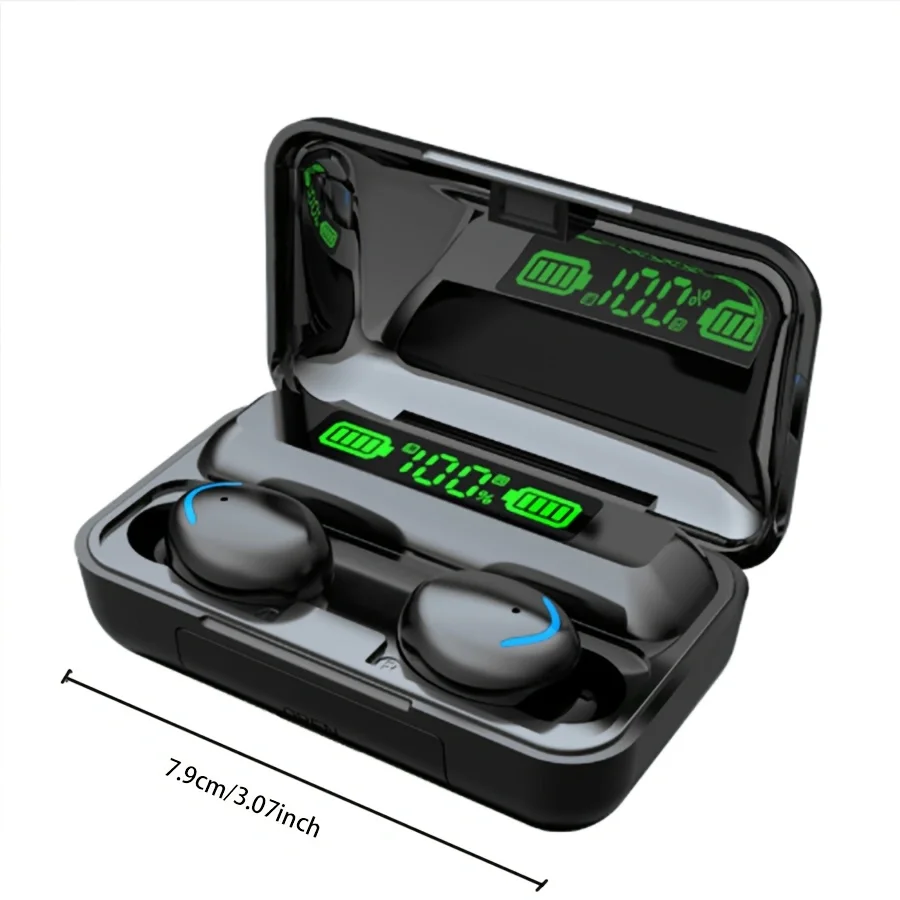Wireless Headphones Bluetooth Earpods Sports Stereo Noise Canceling  Headphone Microphone Speaker with LED light headphones 5