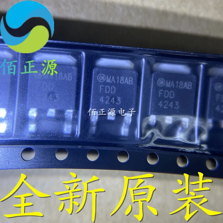 

10pcs orginal new FDD4243 P-channel MOS FET 14A 40V SMD TO252