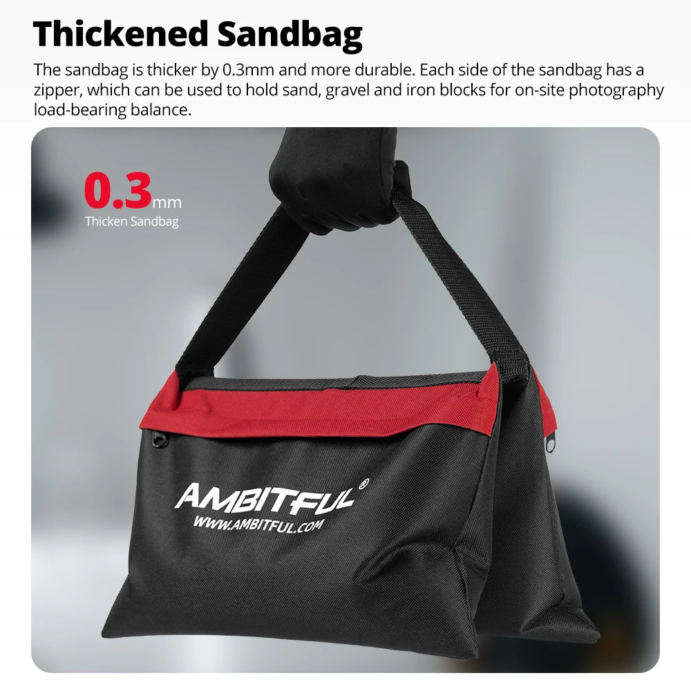 44x33cm Load-Bearing Sandbag Photography Studio Video Stage Film Heavy Duty Sandbag for Light Stands Boom Arms Tripods
