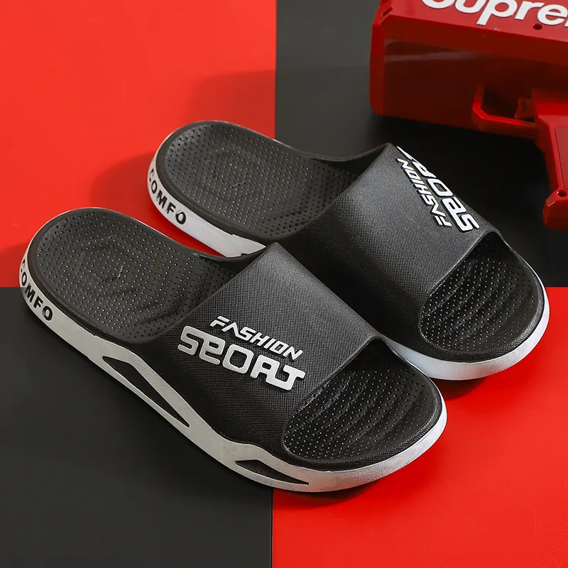 Summer Shower Slippers Outside Flip Flops Women Indoor Home Mute Shoes EVA Shoes Cloud Slides Couple Non-slip Casual Sandals 4