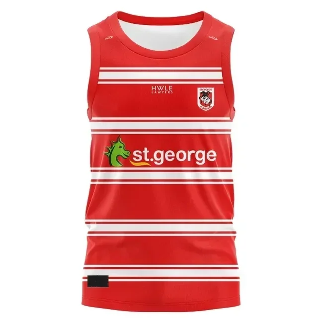 thumbnail image 1 of Camiseta de rugby de local/visitante/polo/single de St George Illawarra Dragons 2024 - Talla para hombre: S-5XL (nombre y número personalizados impresos), 1 of 5