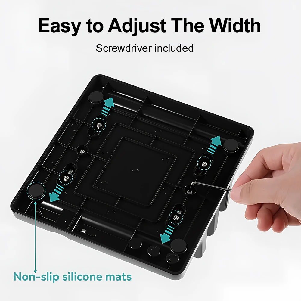 4in1 Laptop Stand Vertical Adjustable Width Space Saving Desktop Notebook Holder Universal Laptop Tablet Phone Dock Office Home - Image 3