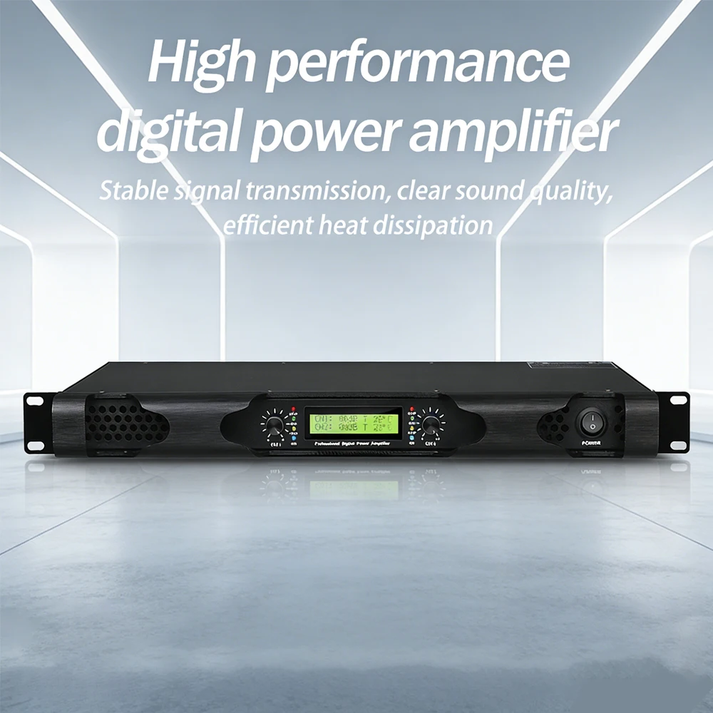 1U 2X600W 듀얼 채널 디지털 파워 앰프, 가정용 KTV, 바, 무대용, 고출력 전문 오디오 앰프