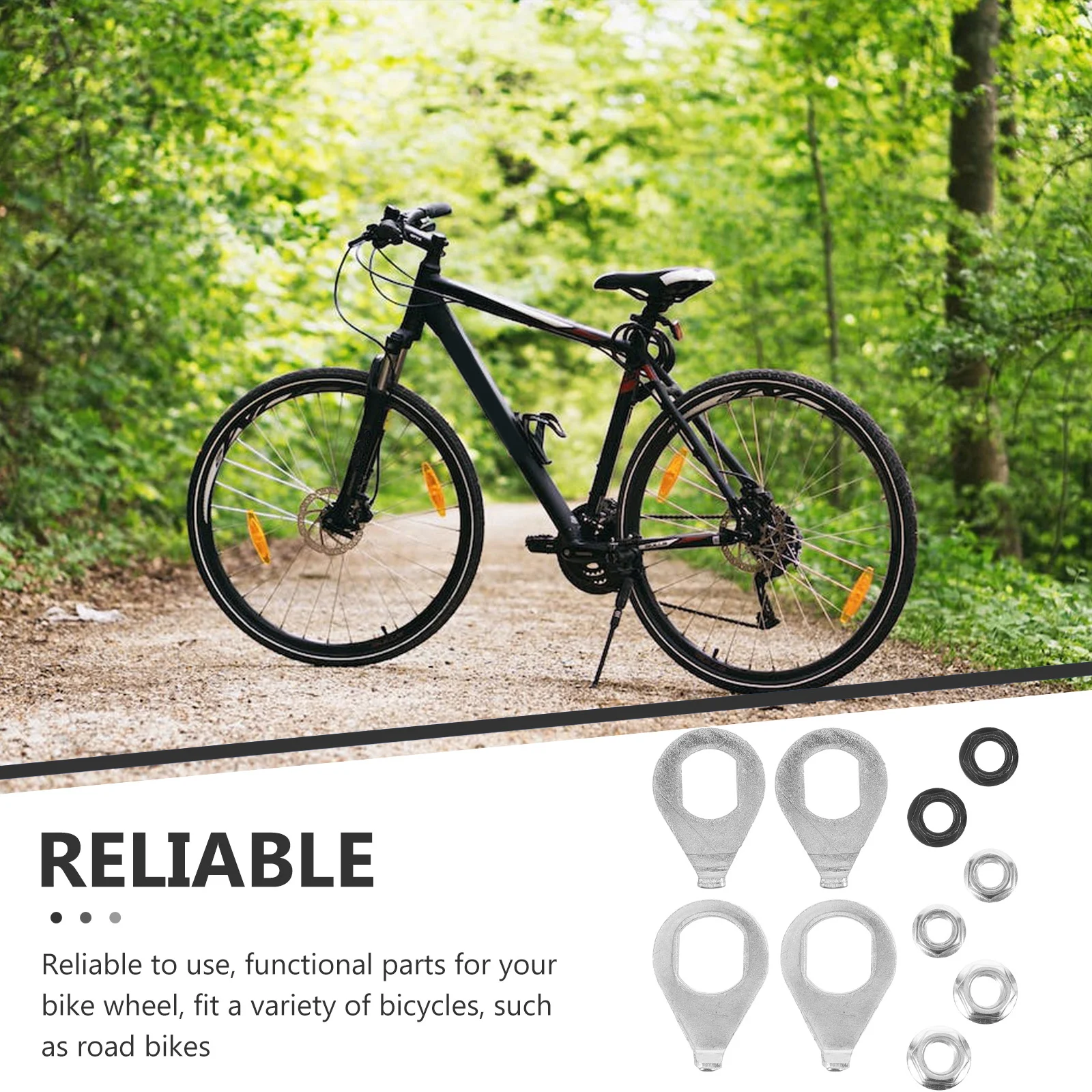 6 Pcs Steel Axle Nuts Bicycle Wheel Hub Washers Kit Durable Protective Flange Nuts For Cycling Accessories Safety Hanger Fixed
