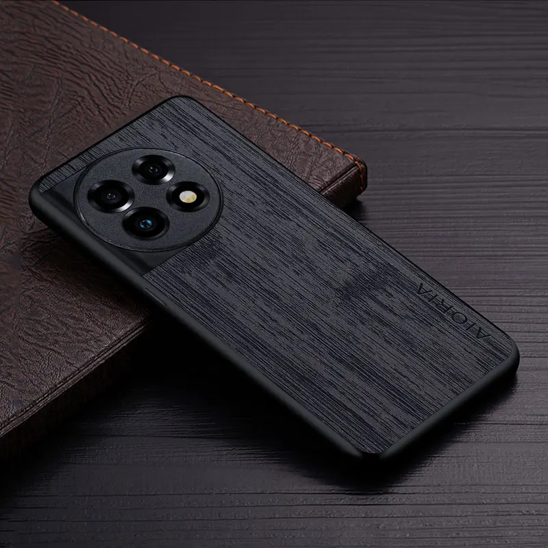 Case for Oneplus 11 5G funda bamboo wood pattern Leather phone cover Luxury coque for oneplus 11 case capa 5