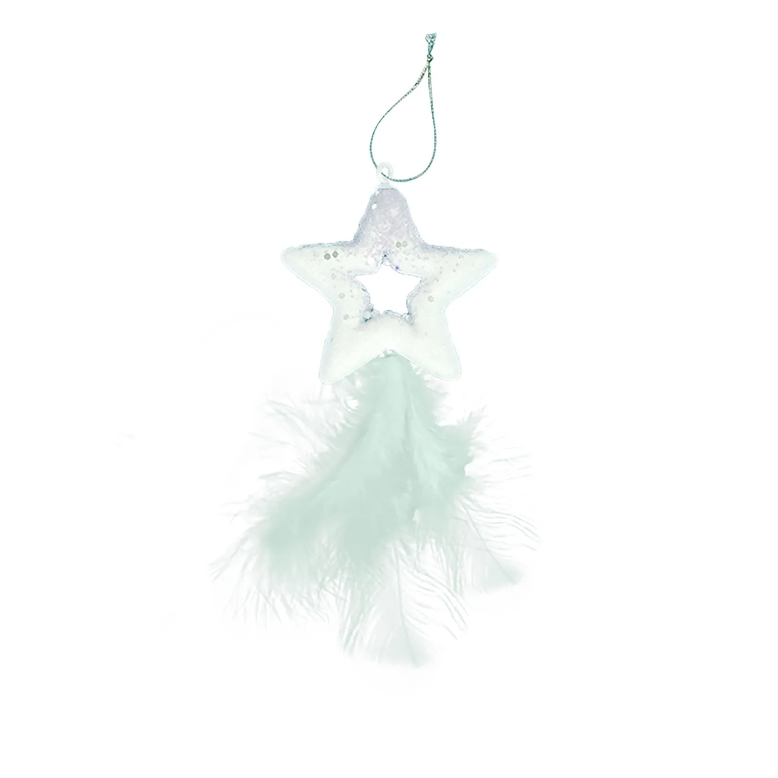 Feather Ornaments Christmas Tree  Christmas Tree Decoration White - White  Star - Aliexpress