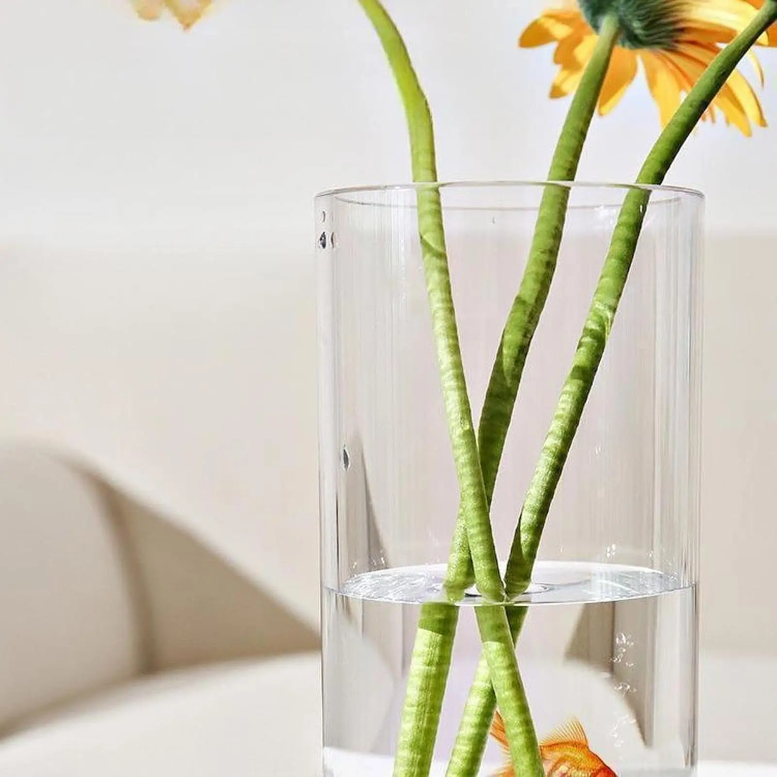 Acrylic Cylinder Vase Home Decoration for Desk Office Wedding Centerpieces