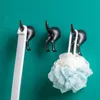 Dog Tail Hooks Hat Coat Key Wall Mounted Hanger Sticker Decoration Creative Tail Kitchen Small Hook Wall Hanging Hole Punching 1