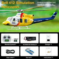 FLYWING Class 470 Bell412 Simulated Remote Control Helicopter ACE Flight Control Self-Stabilizing One-Key Return Bell 412 RTF