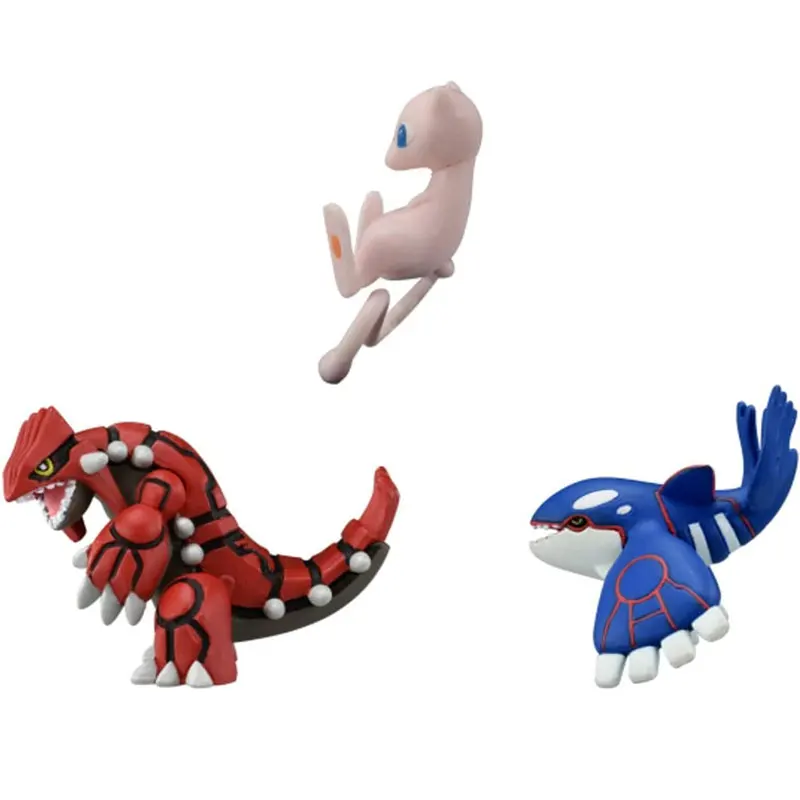 TAKARA TOMY Pokemon Japanese Genuine Groudon Kyogre Mew 3-in-1-MS Suit  Legend of Gulaton Sea King Tooth Beast Fighting Suit Doll