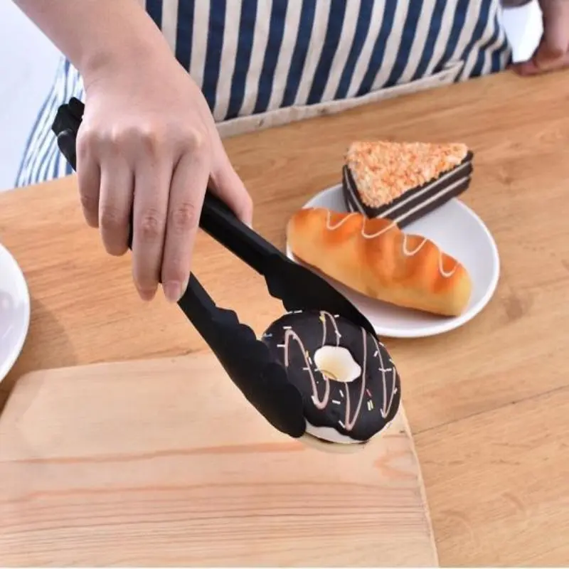 9/12/14Inch Silicone BBQ Grilling Tong Salad Bread Serving Non-Stick Kitchen Barbecue Cooking Food Clip