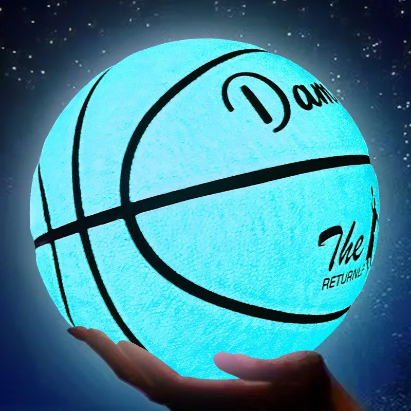 Fluorescent Basketball Ball Luminous Night Light Basketball Ball Absorbing Light PU Wear-Resistant Emitting Light Basket Ball 7