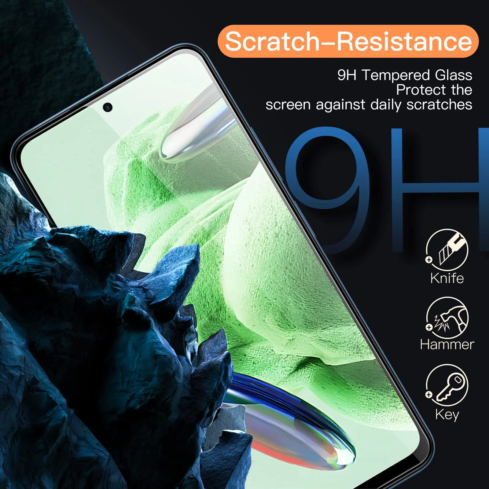 Premium Tempered Glass HD Screen Protector, Anti-Scratch & Case-Friendly