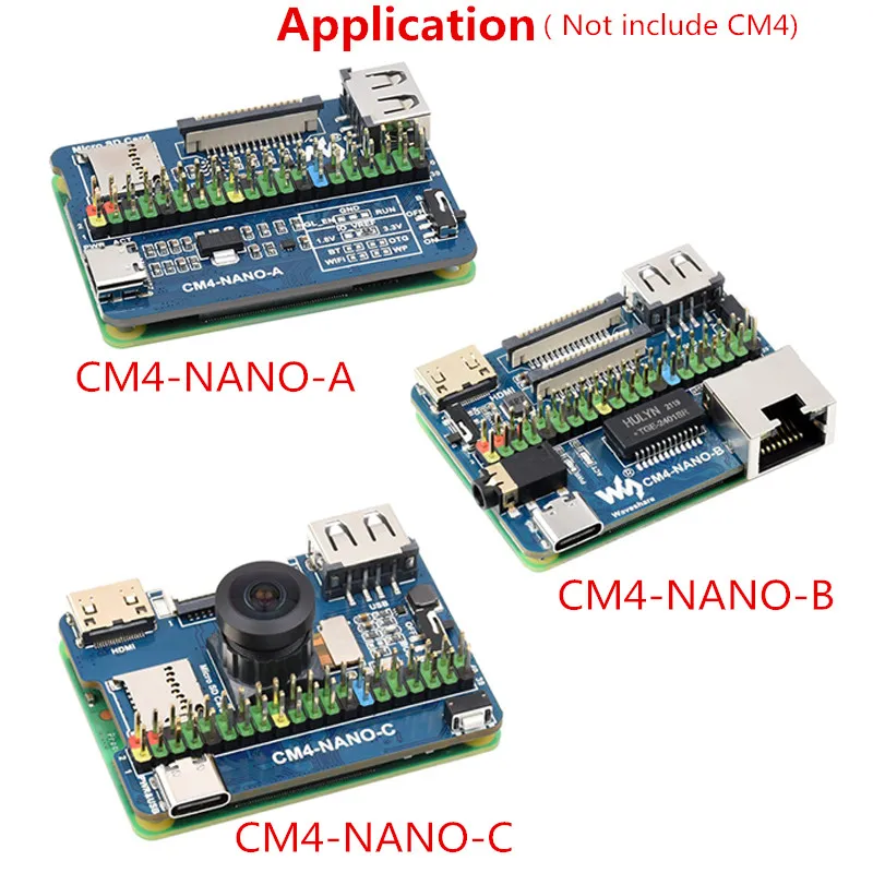 Raspberry pi Cm4 Nano Placa Base b Usb Csi Dsi Compatível com Mini Hdmi Gigabit Ethernet Rj45 Mesmo Tamanho Que o Cm4 para Raspberry pi - Imagem 2