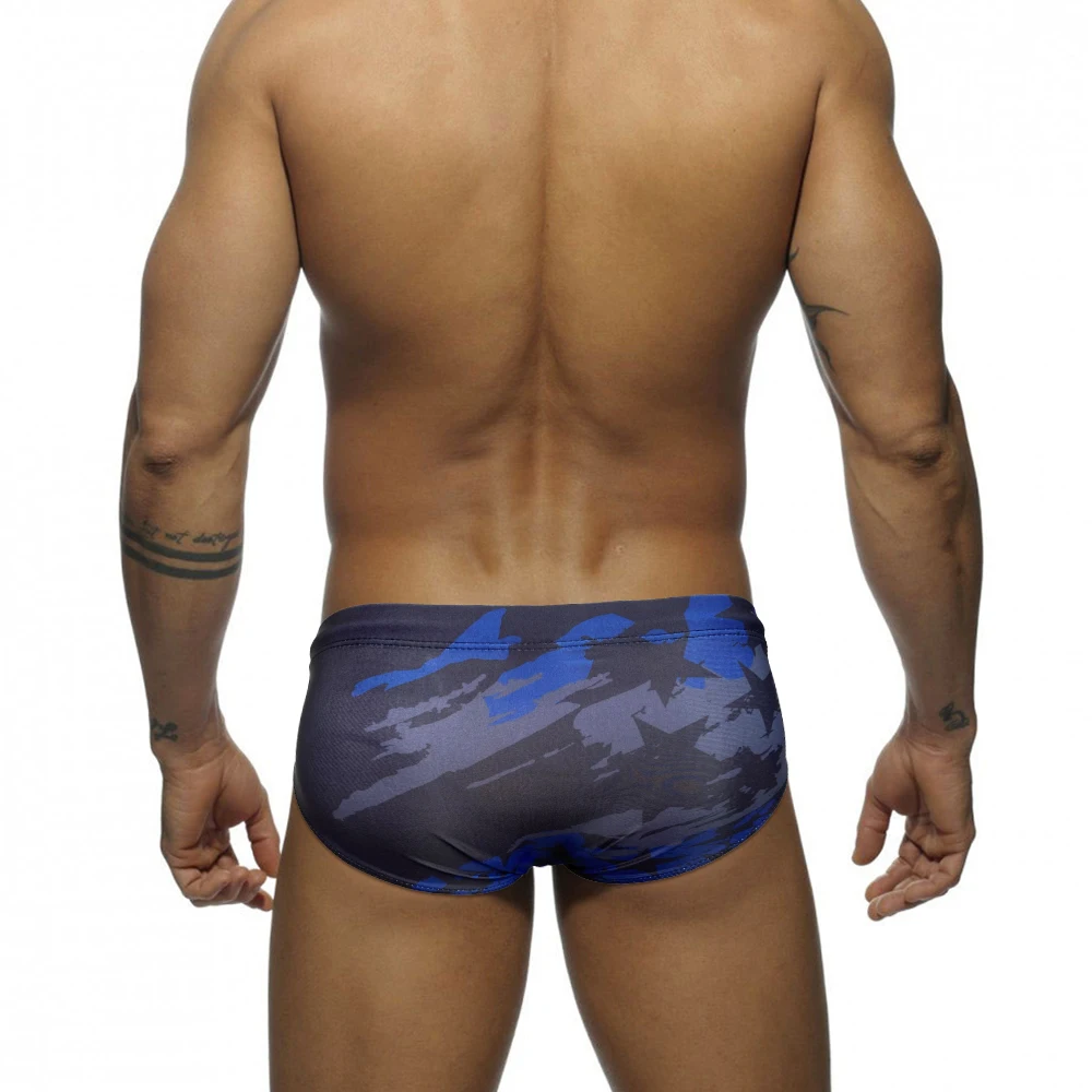 New Swimwear Sexy Low Waist Mens Bathing Swimsuit Quick Dry Pad Push Up Sunga Mayo Trunks Male Sport Beach Surfing Swim Briefs - 5